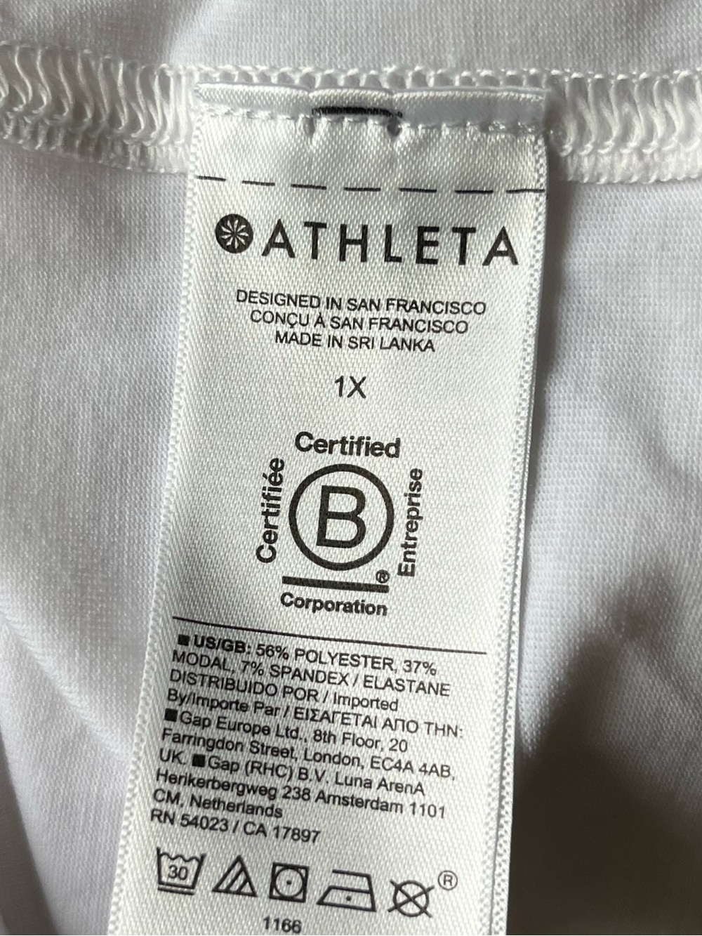 1X Athleta white Long Sleeve Tee 2023 - Picture 4 of 5
